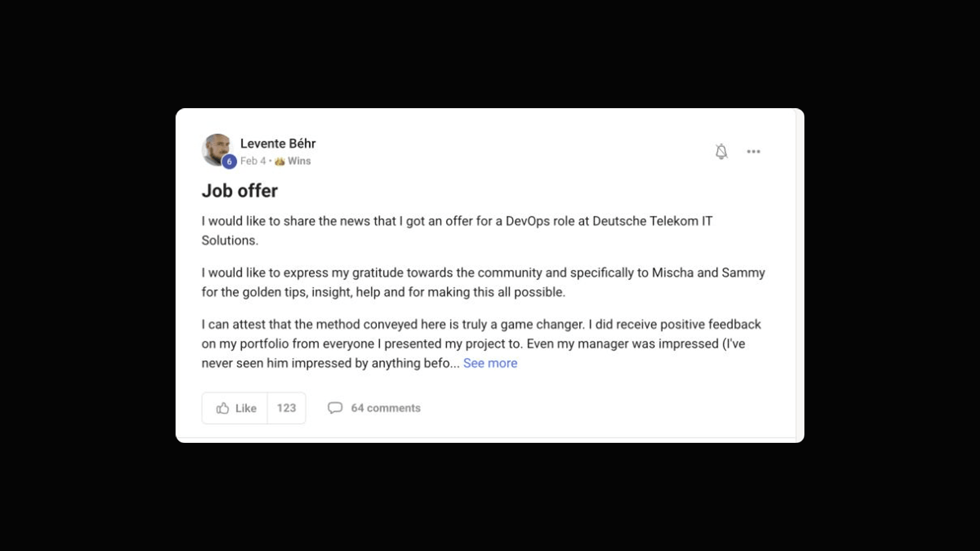 Levente Behr: DevOps offer with 2.5x salary increase
