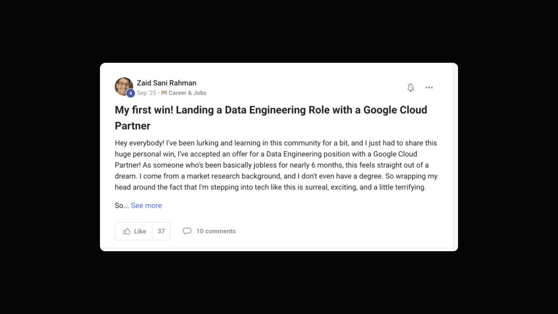 Zaid: Jobless to Data Engineer